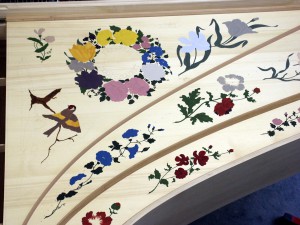 peinture décorative table harmonie clavecin